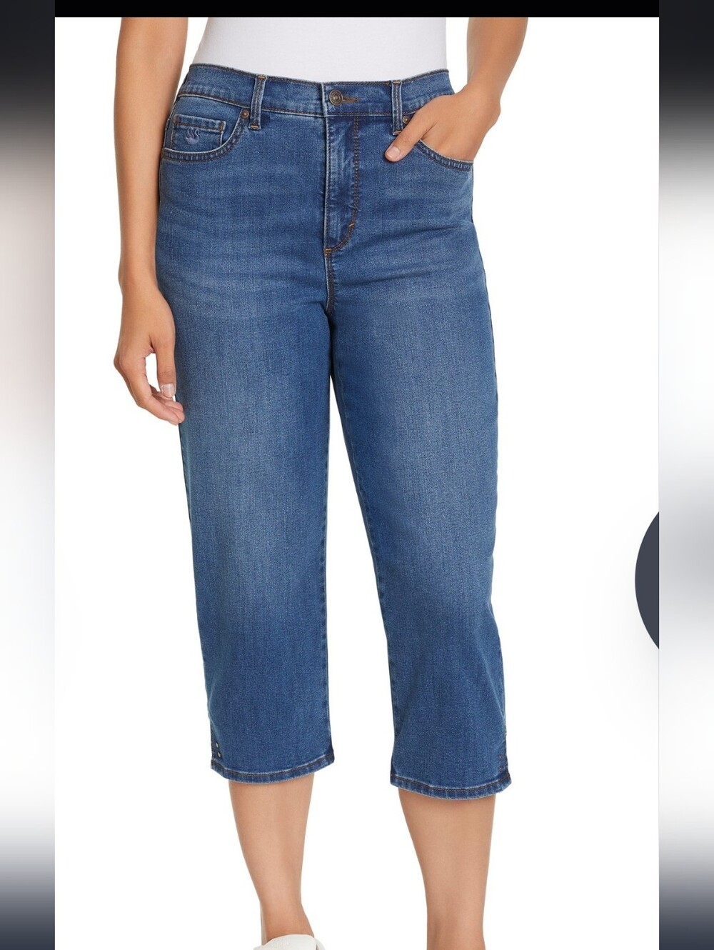 Women's Amanda Blue Denim Capri Gloria Vanderbilt 16